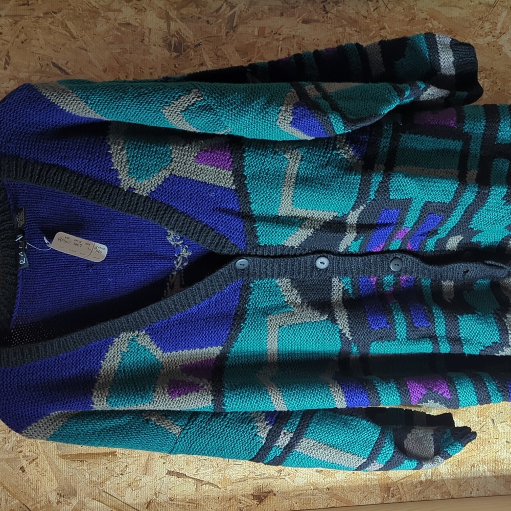 Rafia large ladies cotton blend cardigan sweater